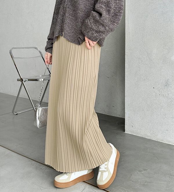 GeeRA（ジーラ）の「セルフカットプリーツナロースカート（ロングスカート）」｜詳細画像