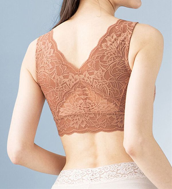 LAVIENNE（ラヴィエンヌ）の「【３色組】せなにくスッキリ！大人の上品レースブラ（ブラジャー）」｜詳細画像