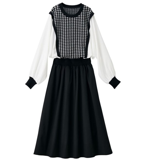 RANAN（ラナン）の「重ね着風ドッキングワンピース（ドッキングワンピース）」｜詳細画像