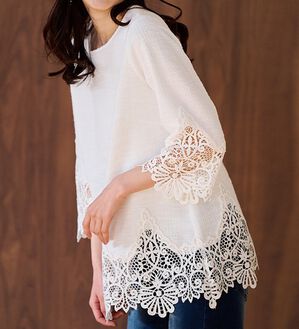 裾レースツイードチュニック - ベルーナ【公式】