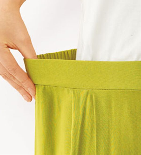 BELLUNA（ベルーナ）の「ひんやり冷感レーヨン素材カラーガウチョパンツ（ワイドパンツ・ガウチョ）」｜詳細画像