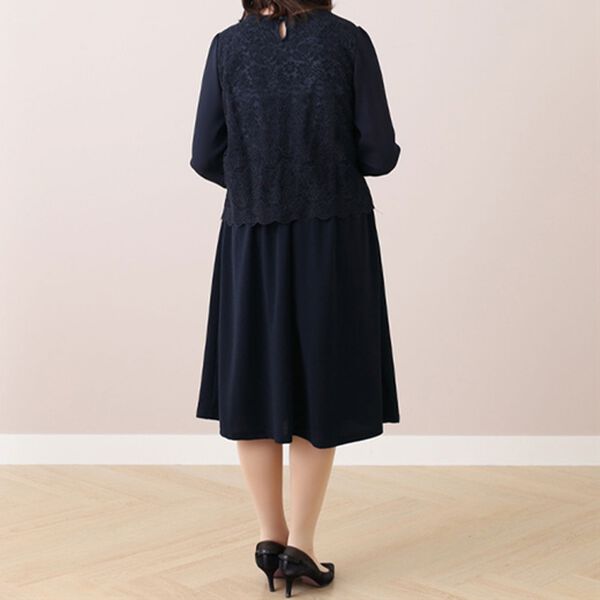 BELLUNA（ベルーナ）の「＜ＢＥＬＬＵＮＡ　ＦＯＲＭＡＬ＞レース切替デザインワンピース（その他ワンピース）」｜詳細画像