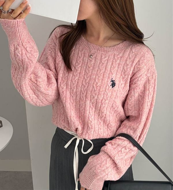 RANAN（ラナン）の「＜U.S.POLO ASSN.ユーエスポロアッスン＞ ワンポイントケーブルニット（ニット・セーター）」｜詳細画像