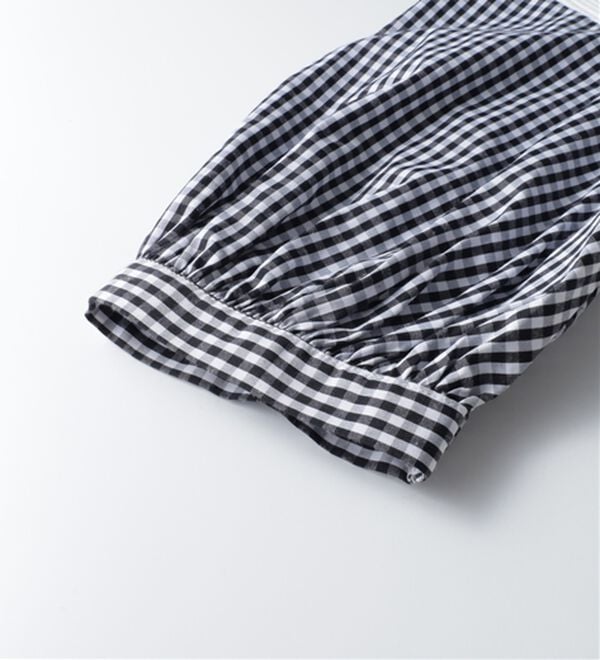 BELLUNA（ベルーナ）の「衿付きVネック異素材切替チュニック（チュニック）」｜詳細画像