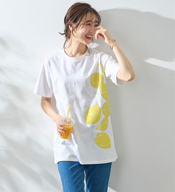 BELLUNA（ベルーナ）の「ひんやリッチコットン大人のおしゃれプリントチュニック（チュニック）」｜詳細画像