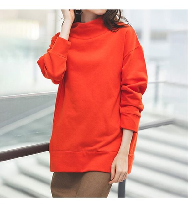 RANAN（ラナン）の「【アンチピリング】裏起毛ハイネックプルオーバー（カットソー）」｜詳細画像