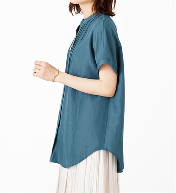 BELLUNA（ベルーナ）の「ビンテージ素材ドルマンシャツチュニック（チュニック）」｜詳細画像