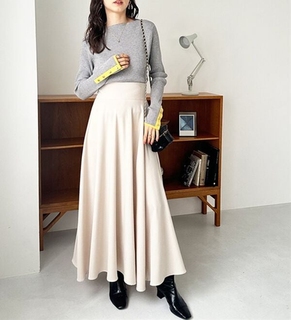 GeeRA（ジーラ）の「袖口ボタン配色ボートネックリブニット（ニット・セーター）」｜詳細画像