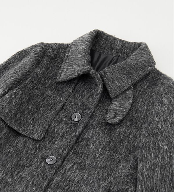 RANAN（ラナン）の「2WAYフレアーステンカラーシャギーコート（ロングコート）」｜詳細画像