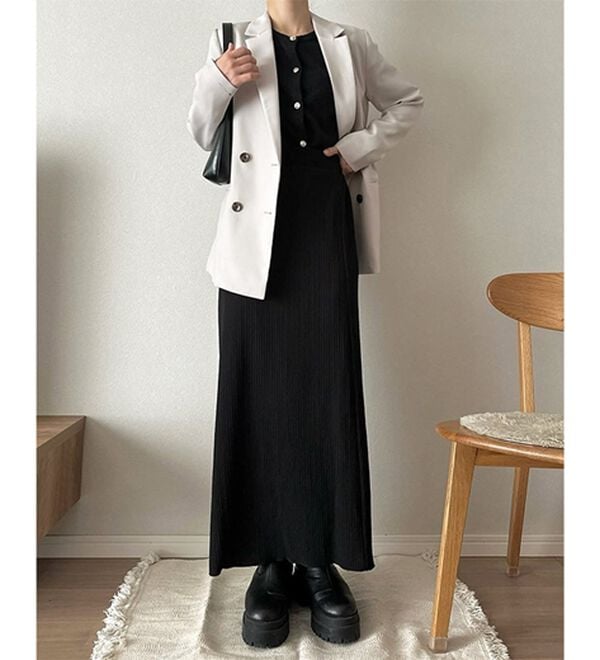 GeeRA（ジーラ）の「セルフカット美脚魅せタイトスカート（ロングスカート）」｜詳細画像