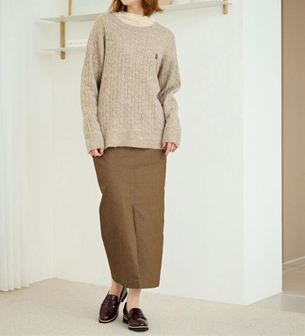 RANAN（ラナン）の「チノライクロングタイトスカート（ロングスカート）」｜詳細画像