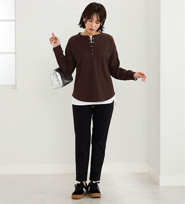 BELLUNA（ベルーナ）の「チノ見えストレッチ素材テーパードパンツ（テーパードパンツ）」｜詳細画像