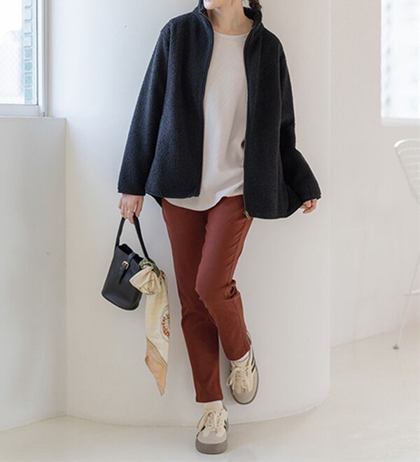 BELLUNA（ベルーナ）の「《快適Ｌａｂ．》 乾きやすい！ドライワッフルプルオーバー（カットソー）」｜詳細画像