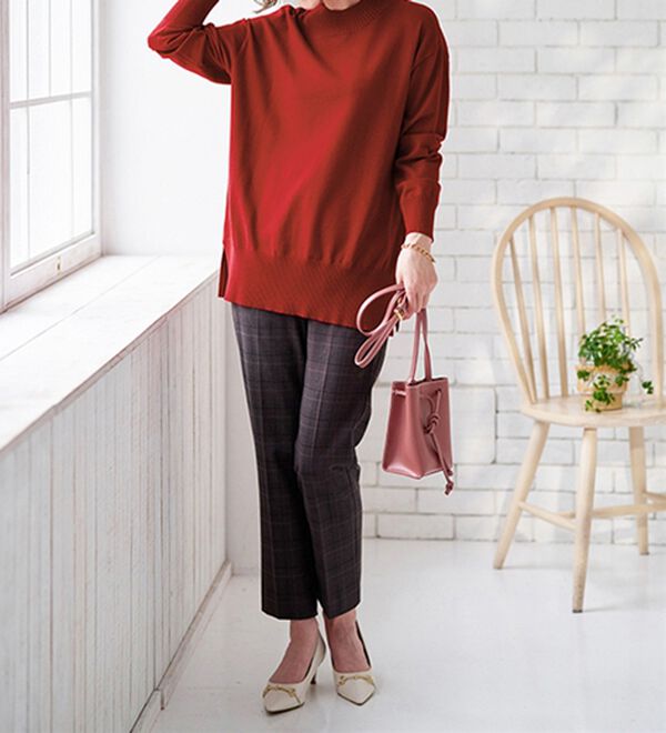 BELLUNA（ベルーナ）の「もちもち素材ハイネックニットプルオーバー（ニット・セーター）」｜詳細画像