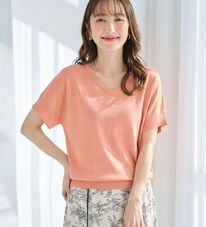 alotta（アロッタ）の「ゆるっと涼やかＶネックプルオーバー（ニット・セーター）」