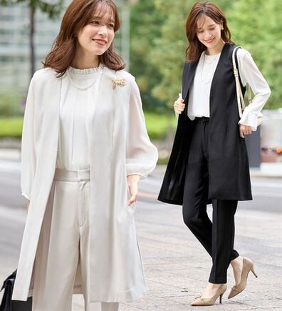 Viola e Viola（ヴィオラ エ ヴィオラ）の「美ラインを叶える！ロングベストセットアップ（パンツスーツ）」