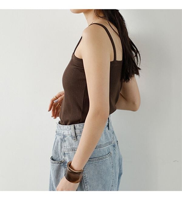 GeeRA（ジーラ）の「３ストラップランダムリブキャミソール（タンクトップ・キャミソール）」｜詳細画像