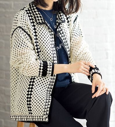 ルフラン（ルフラン）の「かぎ編み調ニットジャケット＜ミリート＞（その他ジャケット）」