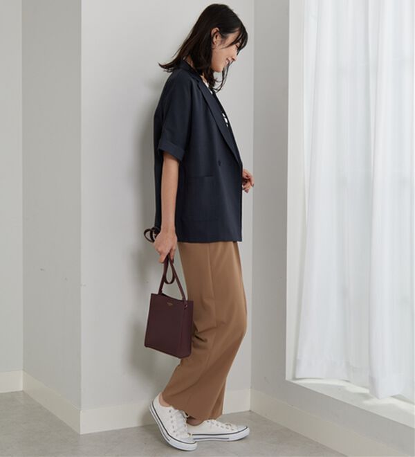 BELLUNA（ベルーナ）の「麻調素材ダブルテーラードジャケット（テーラードジャケット）」｜詳細画像