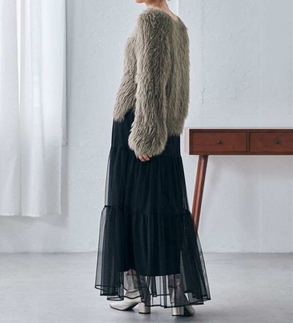 RANAN（ラナン）の「ロングフェザーシャギーニット（ニット・セーター）」｜詳細画像