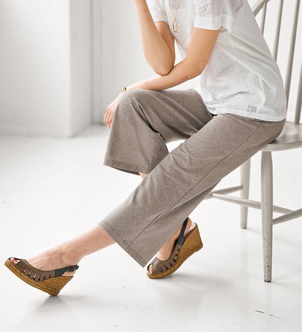 BELLUNA（ベルーナ）の「ゆったり快適！麻入りワイドパンツ（ワイドパンツ・ガウチョ）」｜詳細画像