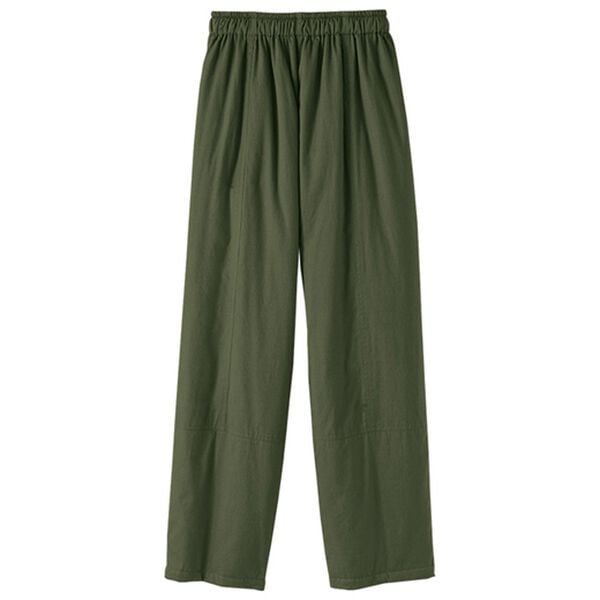 BELLUNA（ベルーナ）の「あったか中わたゆったりパンツ（ワイドパンツ・ガウチョ）」｜カーキ