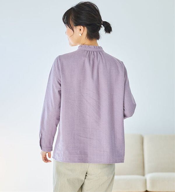 BELLUNA（ベルーナ）の「《ＨｕｇＲｅａｍコットン》フリル衿ブラウス（ブラウス）」｜詳細画像