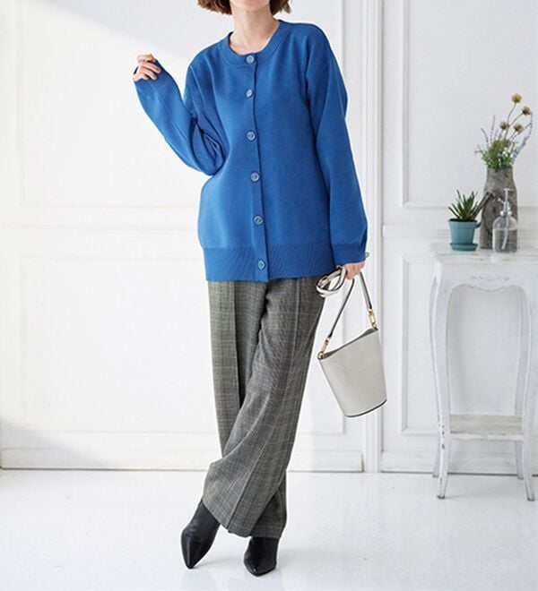 BELLUNA（ベルーナ）の「洗える！軽い！配色使いニットカーディガン（ニットカーディガン）」｜詳細画像