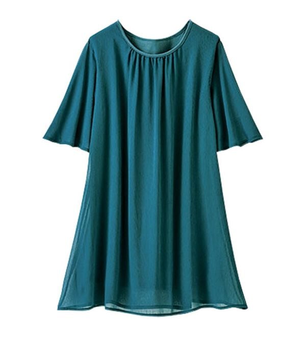 BELLUNA（ベルーナ）の「ふわり涼やか！楊柳シフォン重ねチュニック（チュニック）」｜詳細画像