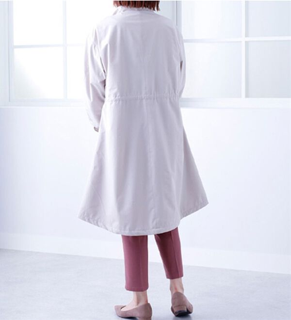 BELLUNA（ベルーナ）の「裏フリース素材スタンド衿ロング丈ブルゾン（ロングコート）」｜詳細画像