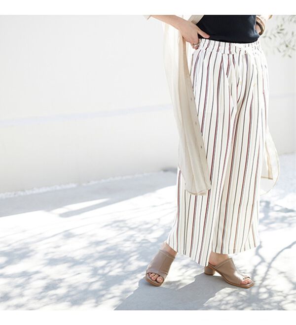 GeeRA（ジーラ）の「接触冷感！リラックスワイドパンツ（ワイドパンツ・ガウチョ）」｜詳細画像