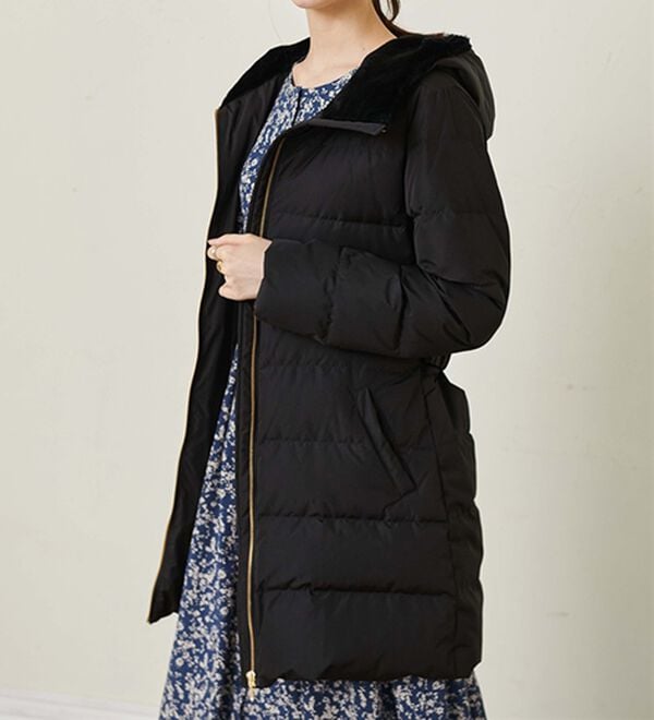 RANAN（ラナン）の「暖かファーフード使いすっきりダウンコート（ダウンコート・ジャケット・ベスト）」｜詳細画像