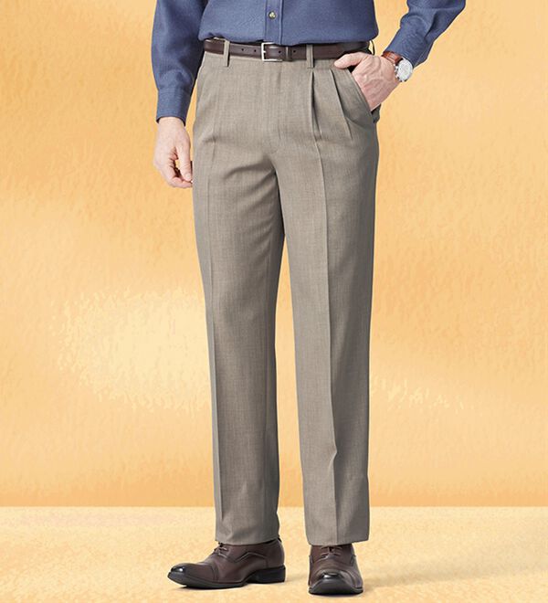 裾上げ済杢調アジャスター付スラックス - ベルーナ【公式】