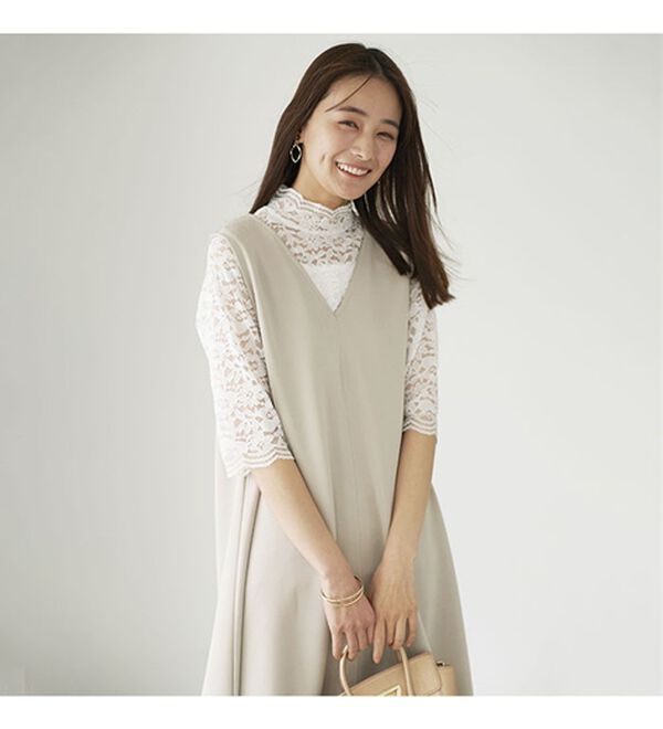 BELLUNA（ベルーナ）の「脱Ｔシャツレースインナー（ブラウス）」｜詳細画像