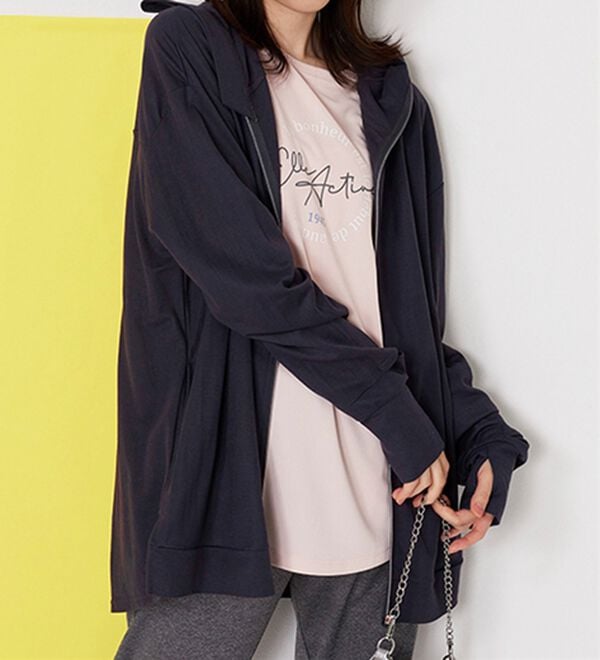 BELLUNA（ベルーナ）の「【接触冷感】絶対に焼けたくない！後プリーツＵＶパーカー（パーカー）」｜詳細画像