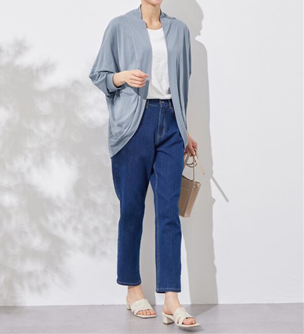 Viola e Viola（ヴィオラ エ ヴィオラ）の「【５つの機能付】ＵＶ対策に！ひんやり　ゆるドルマンカーディガン（ニットカーディガン）」｜詳細画像