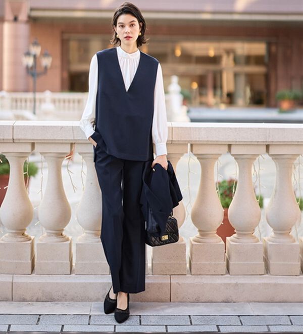 GeeRA（ジーラ）の「【入卒式/セレモニー】着回しベスト＆ジャケットセットスーツ（パンツスーツ）」｜詳細画像