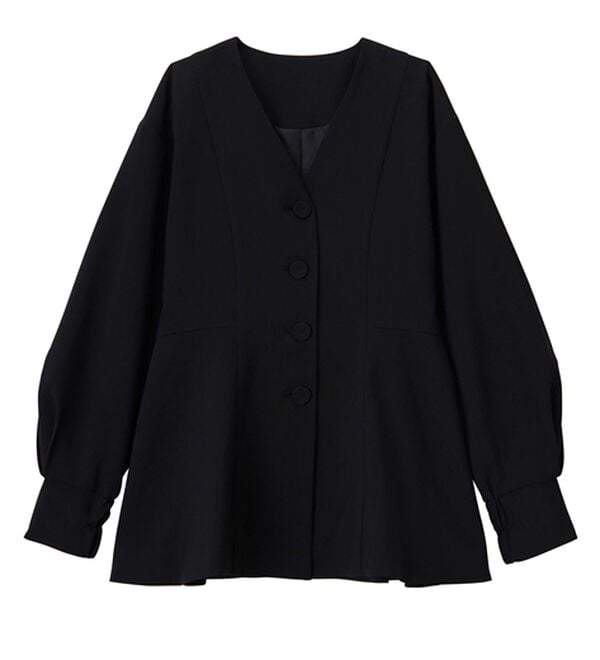 RANAN（ラナン）の「【２点セット】Ｖネックペプラムセットアップ（パンツスーツ）」｜詳細画像