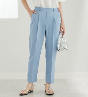 BELLUNA（ベルーナ）の「【選べる2丈】メランジストレッチ素材テーパードパンツ（テーパードパンツ）」｜サックス