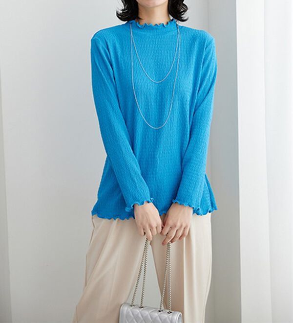 BELLUNA（ベルーナ）の「ジャカード素材メローデザインプルオーバー（カットソー）」｜詳細画像