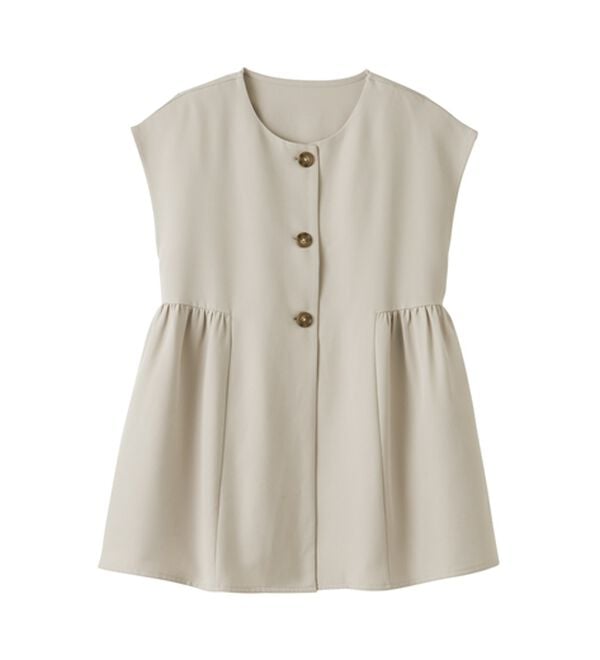 RANAN（ラナン）の「洗える！ペプラムギャザーベストセットアップ（パンツスーツ）」｜詳細画像