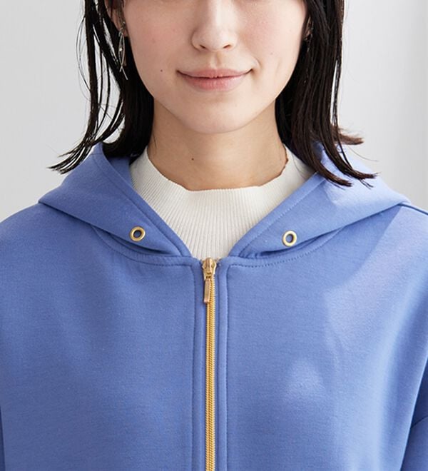 BELLUNA（ベルーナ）の「【快適Ｌａｂ．】とろみ素材裾タックパーカー（パーカー）」｜詳細画像