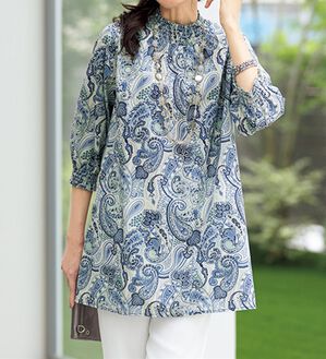 ルフラン（ルフラン）の「選べる！上品に着映える綿１００％チュニック（チュニック）」｜ペイズリー柄