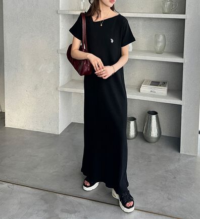 GeeRA（ジーラ）の「【ＵＳ．ＰＯＬＯ．ＡＳＳＮ】アシメネックリブカットソーワンピース（その他ワンピース）」