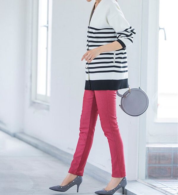 RANAN（ラナン）の「＋１０度素材！蓄熱保温裏起毛ストレッチスリムパンツ（フルレングスパンツ）」｜詳細画像