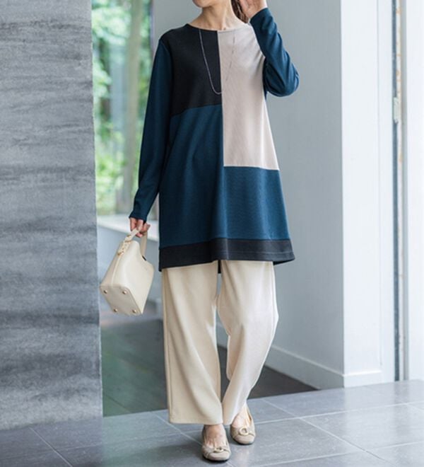 BELLUNA（ベルーナ）の「なめらかコーデュロイワイドパンツ（ワイドパンツ・ガウチョ）」｜詳細画像