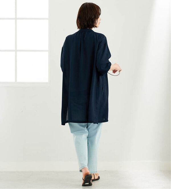 BELLUNA（ベルーナ）の「とろみ素材イージーケアロング丈ジャケット（その他ジャケット）」｜詳細画像