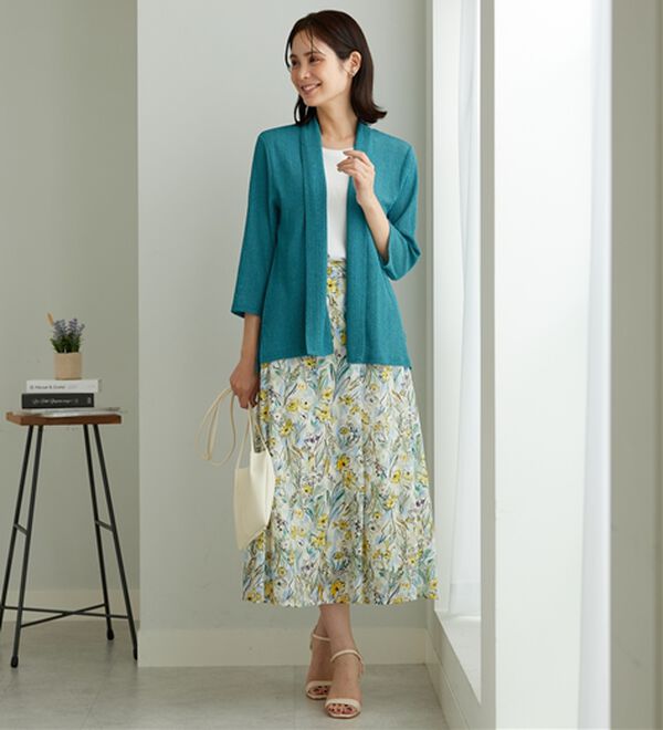 BELLUNA（ベルーナ）の「メッシュ素材トッパーカーディガン（ニットカーディガン）」｜詳細画像