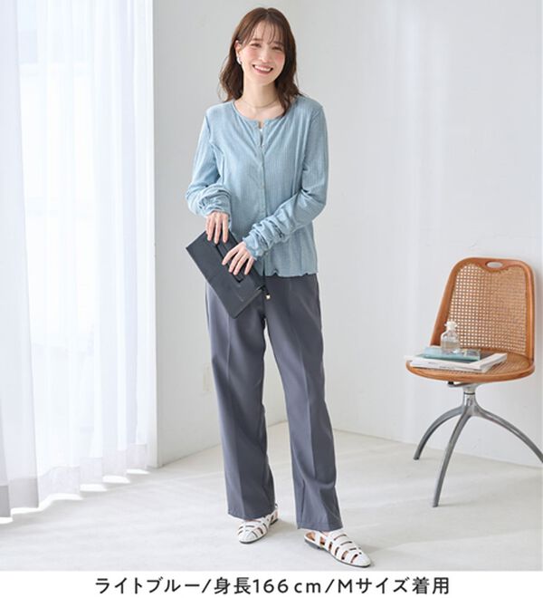 Viola e Viola（ヴィオラ エ ヴィオラ）の「針抜きシアードットボタンカーデ（その他カーディガン）」｜詳細画像