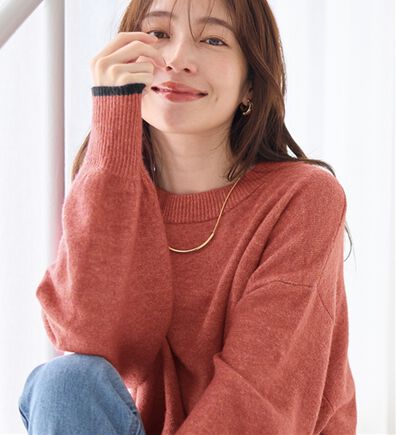 Viola e Viola（ヴィオラ エ ヴィオラ）の「洗えるもちもち　ゆるニットプルオーバー（ニット・セーター）」